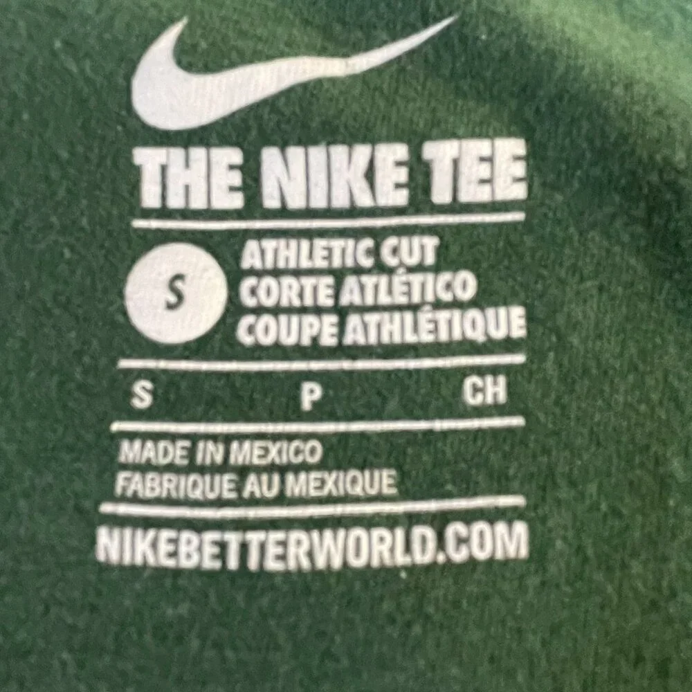 Nike Air Long Sleeve Graphic Tee Green White Logo Women's Small